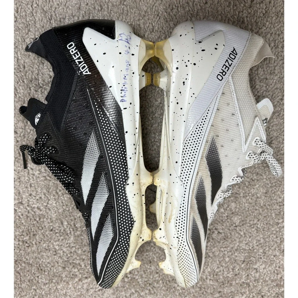 Adidas Adizero Electric Football Cleats Mismatched Black White Mens 9 IE4401